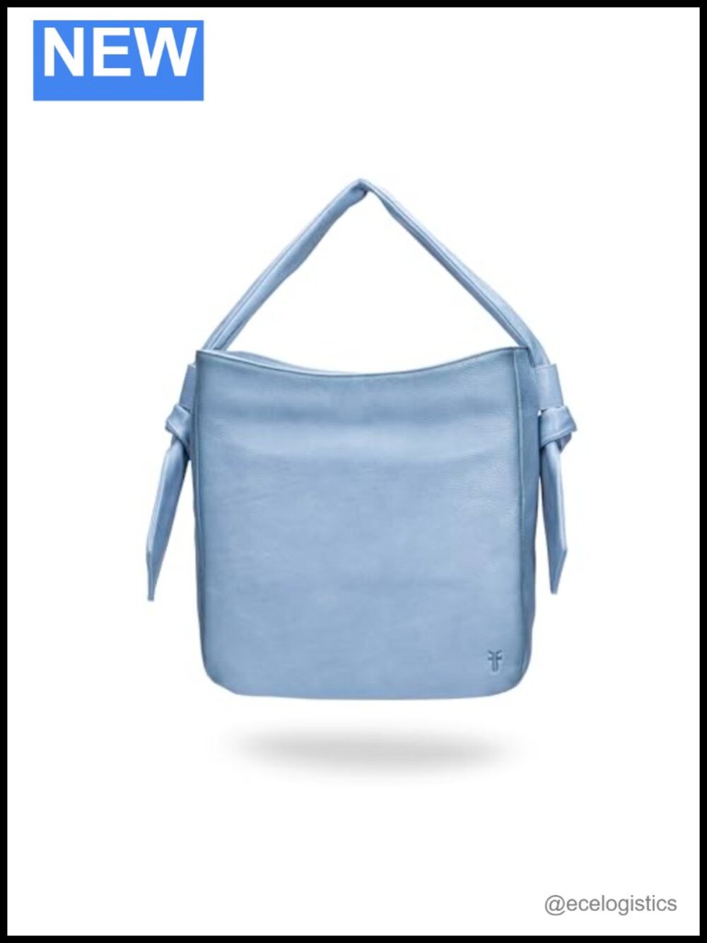 Women's Leather Hobo Bag with Knot Styling - Hand Burnished